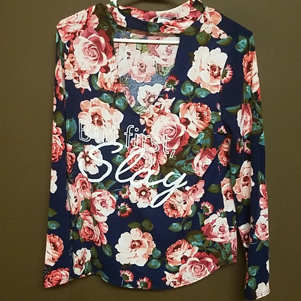 Long sleeve floral shirt
